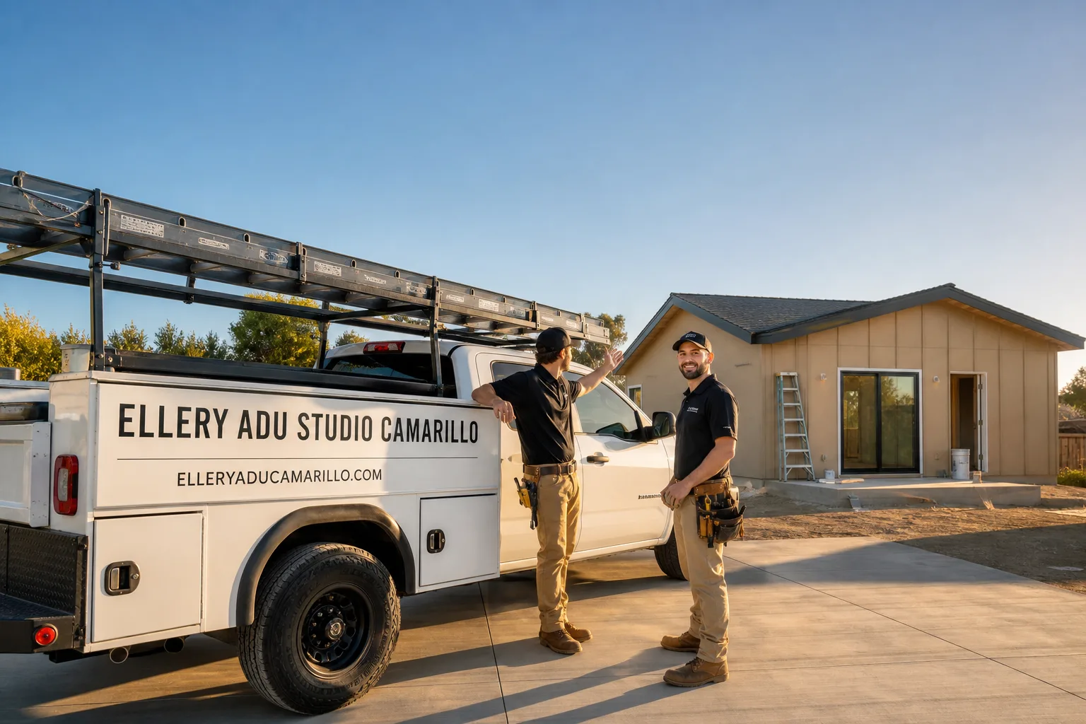 Ellery ADU Studio Camarillo adu service vehicle and crew in Camarillo, CA